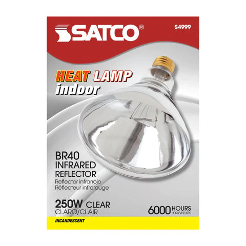 Clear Heat Lamp Bulb 250W