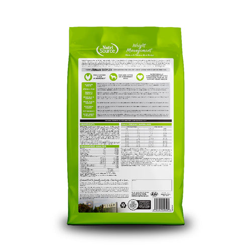 NutriSource® Weight Management Chicken and Rice Recipe Dog Food