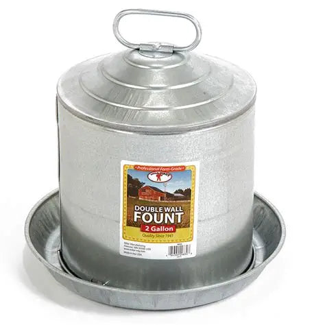 Little Giant Double Wall Poultry Fount Galvanized