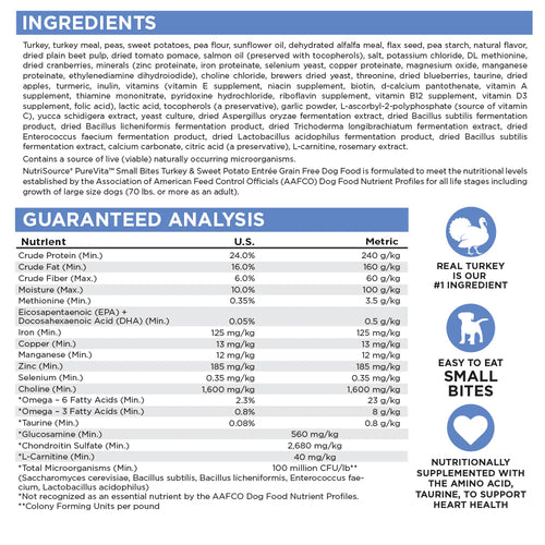 NutriSource® PureVita™ Grain Free Turkey & Sweet Potato Entrée Dog Food