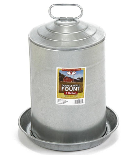 Little Giant Double Wall Poultry Fount Galvanized