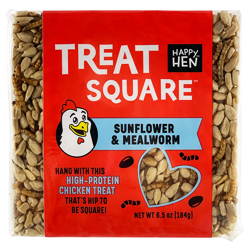 Happy Hen Treat Square Sunflower & Mealworm
