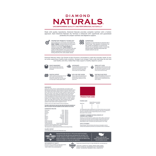 Diamond Naturals Chicken & Rice Indoor Cat Dry Food