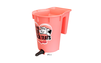 Peach Teats Single Teat Calf Bucket Livestock Feeder Non-Reversible