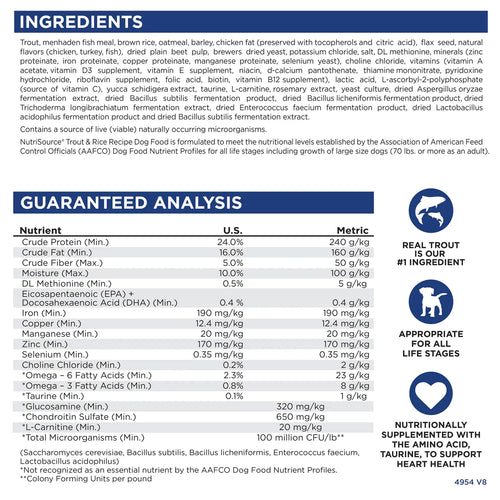 NutriSource® Trout & Rice Recipe Dog Food