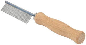Safari Dog Flea Comb Wooden Handle All Hair Types