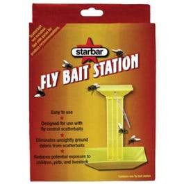 Fly Bait Station For Use With Fly Control Scatter Baits