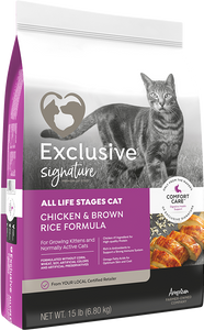Exclusive® Signature All Life Stages Cat Chicken & Brown Rice Formula Cat Food